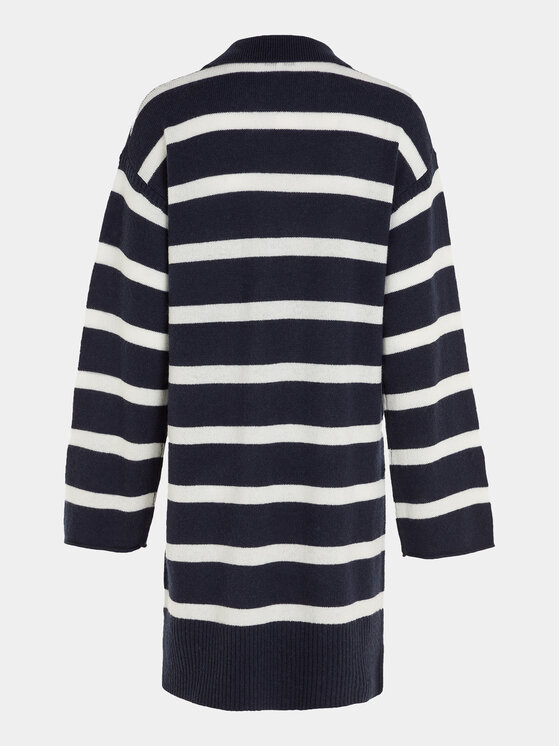 Tommy Hilfiger Tommy Hilfiger Sukienka dzianinowa WW0WW39931 Granatowy Relaxed Fit