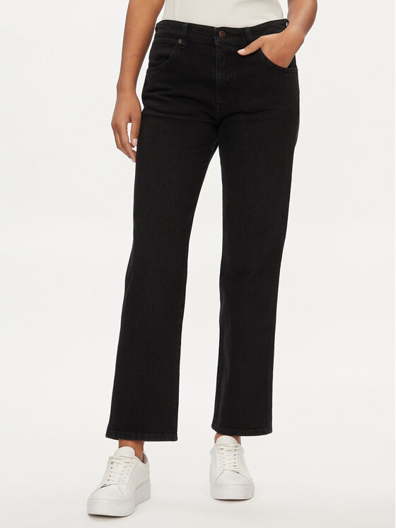 Wrangler Džínsy Sunset 112350727 Čierna Straight Fit