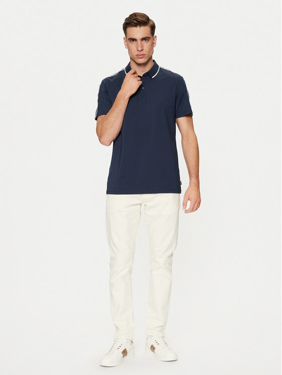 Guess Guess Polo M4YP40 KARS0 Granatowy Regular Fit