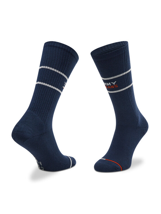 Tommy Hilfiger Tommy Hilfiger Hosszú zoknik 701218704 Sötétkék
