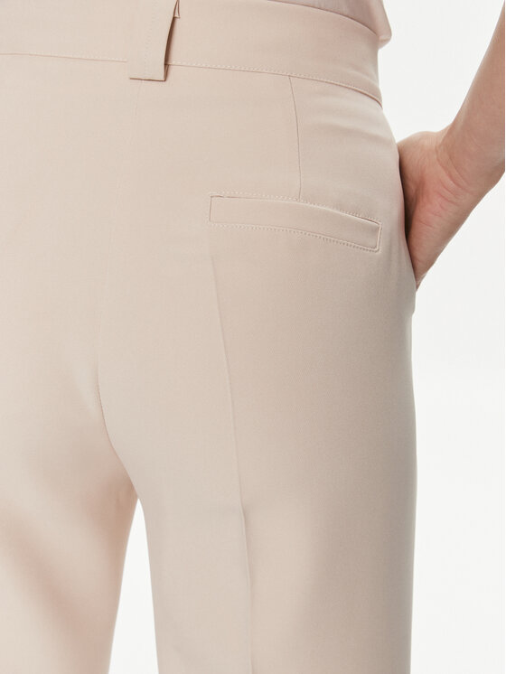 Maryley Maryley Kalhoty z materiálu 24EB537/43GE Béžová Relaxed Fit