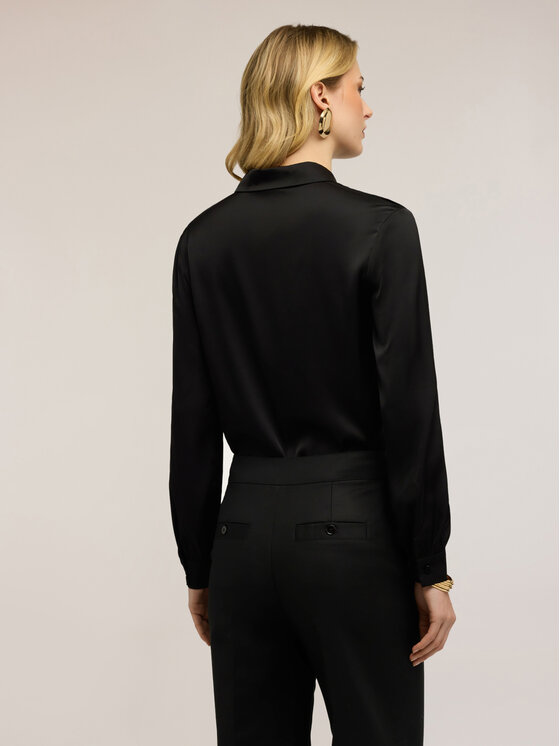 Motivi Motivi Camicia 5192Q400953N033 Nero Regular Fit