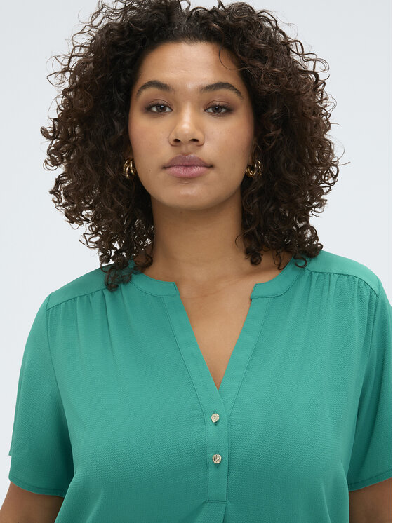 Fiorella Rubino Fiorella Rubino T-Shirt G09GL009115N015 Turkusowy Regular Fit