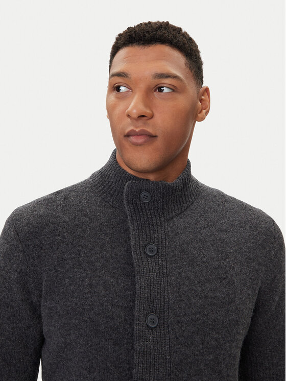 Barbour Barbour Kardigan Essential Elbow-Patch MKN0731CH51 Šedá Regular Fit