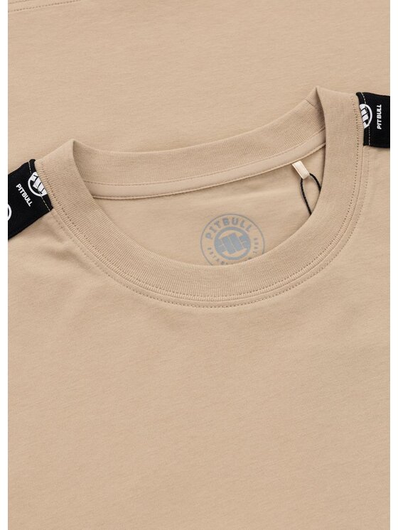 PITBULL PITBULL T-Shirt Koszulka męska TAPE NUGGET XXL Beżowy Regular Fit
