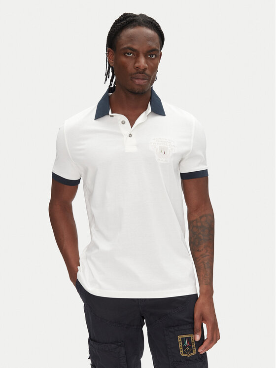 Poloshirt Aeronautica Militare, Größe XXL Weiß 251PO1863J682