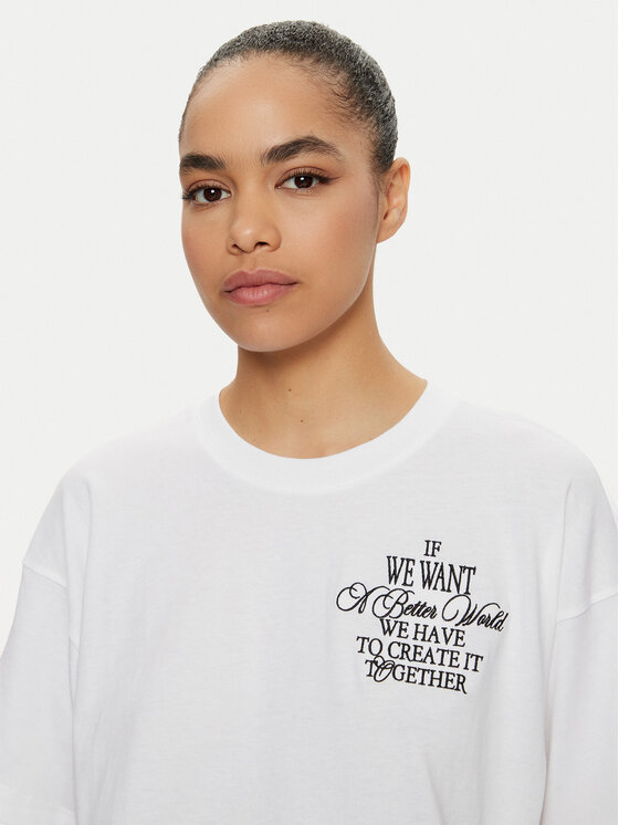 Champion Champion T-shirt 117473 Bijela Loose Fit