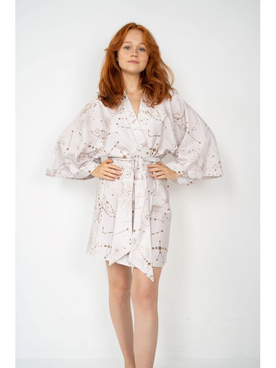 White pocket White pocket Kimono kimono Fioletowy