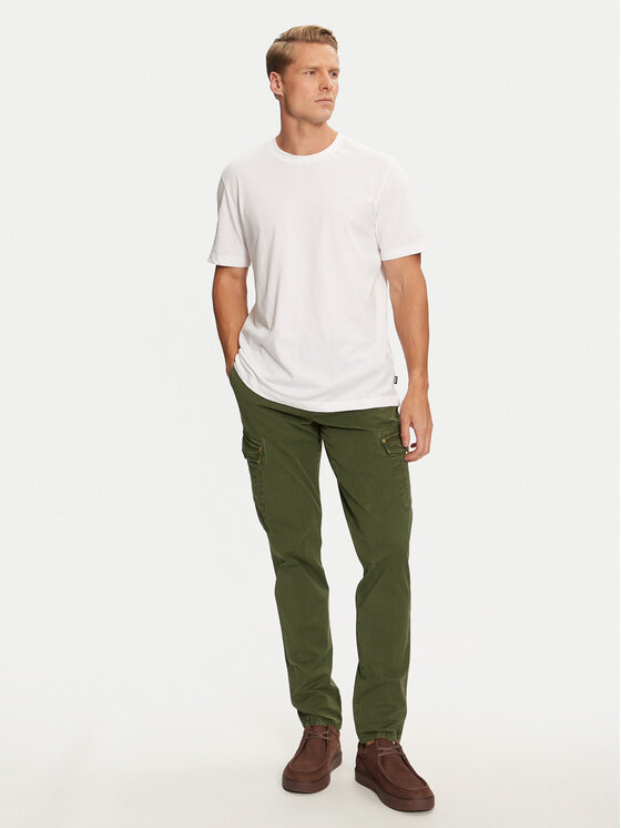 Mustang Mustang Riidest püksid Daytona 1015776 Roheline Slim Fit