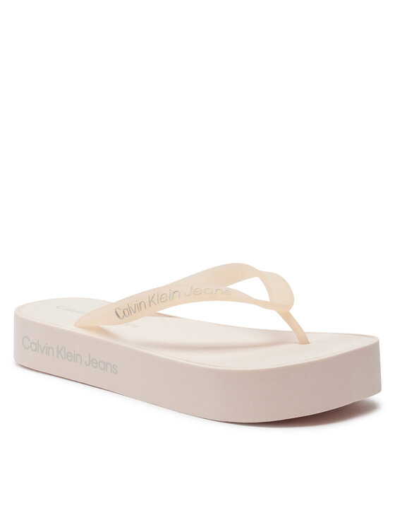 Calvin Klein Jeans Calvin Klein Jeans Zehentrenner Beach Sandal Flatform Logo YW0YW01092 Rosa