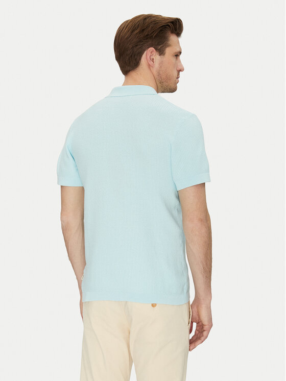 Blend Blend Polo 20718361 Turkusowy Regular Fit
