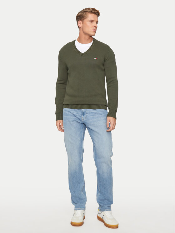 Tommy Jeans Tommy Jeans Pullover Essential DM0DM19429 Grün Slim Fit