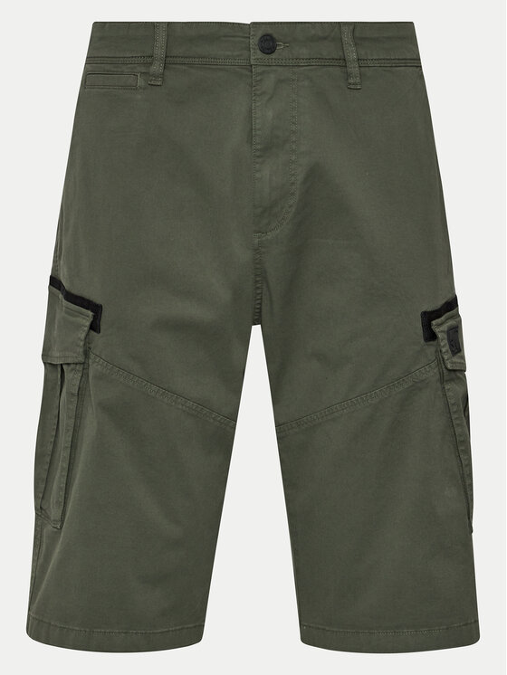 s.Oliver Pantalon scurți din material 2141741 Verde Regular Fit