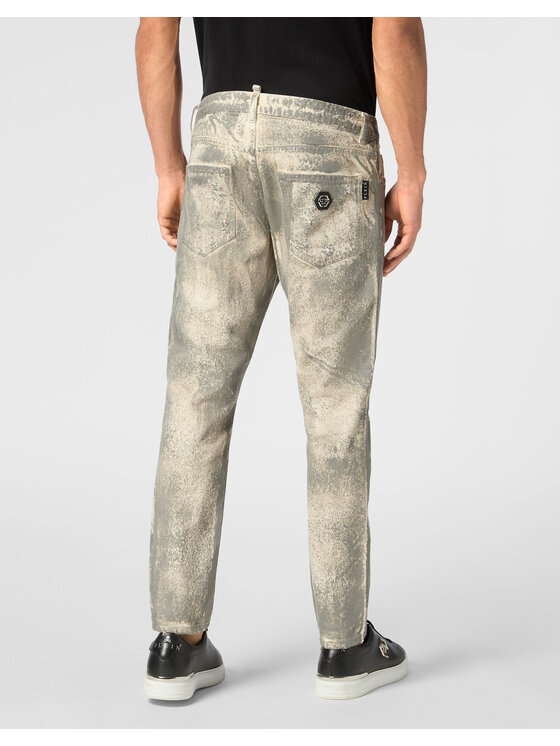 PHILIPP PLEIN PHILIPP PLEIN Jeansy 22535 Beżowy Skinny Fit