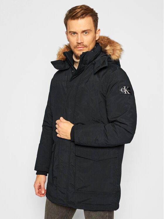 calvin klein patent puffer jacket