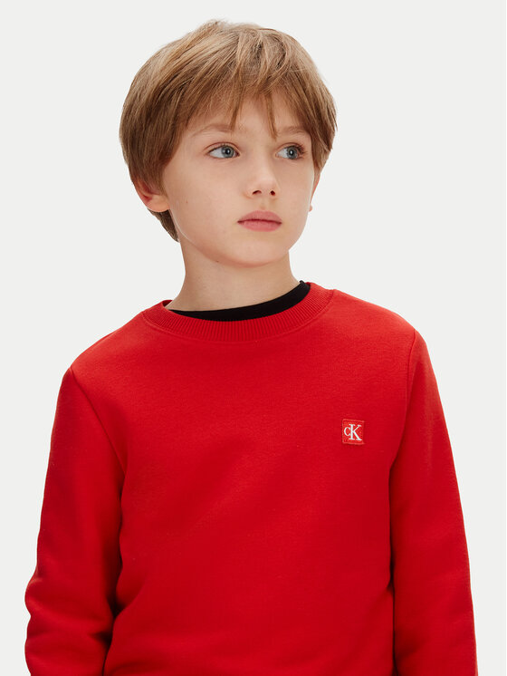 Calvin Klein Jeans Calvin Klein Jeans Džemperis Mono Mini Badge IU0IU00570 Raudona Regular Fit