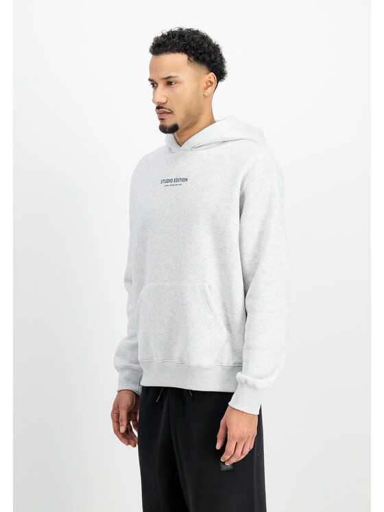 Alpha Industries Alpha Industries Bluza Studio Edition Backprint Hoodie Szary Loose Fit