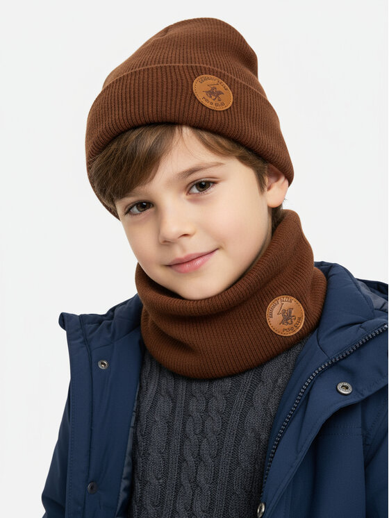 Beverly Hills Polo Club Beverly Hills Polo Club Komplet kapa in bandana CEO-BHPC-ACCCS-02 Rjava