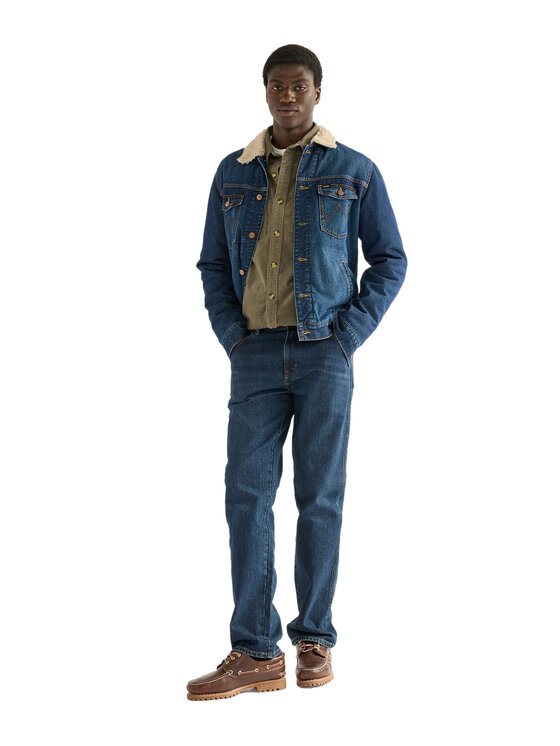 Wrangler Wrangler Kurtka jeansowa 112386933 Granatowy Regular Fit