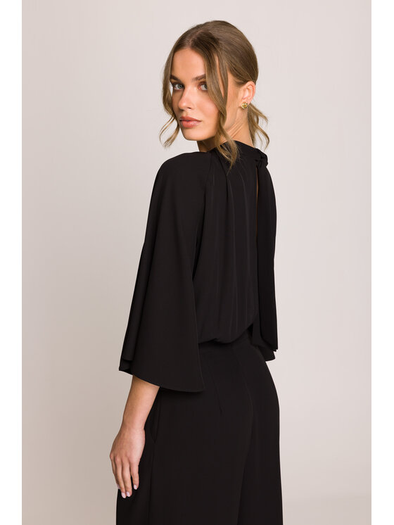 Stylove Stylove Kombinezon S397 Czarny Sexy Straight Fit