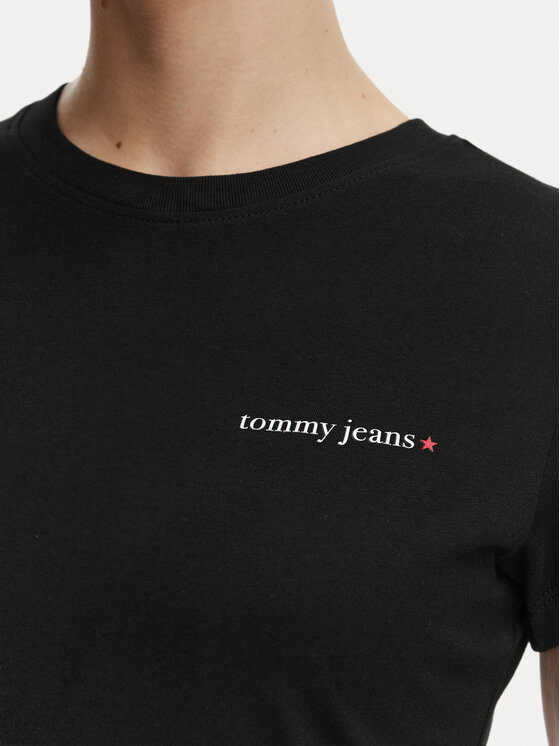 Tommy Jeans Tommy Jeans T-Shirt Ess Logo DW0DW23479 Czarny Slim Fit