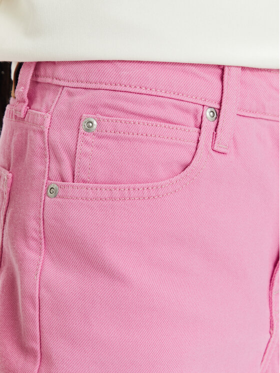 Lee Lee Szorty jeansowe Carol 112350053 Różowy Regular Fit