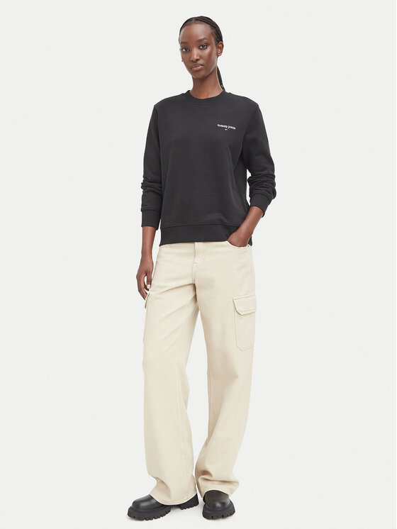 Tommy Jeans Tommy Jeans Mikina Classic Logo DW0DW23288 Černá Regular Fit