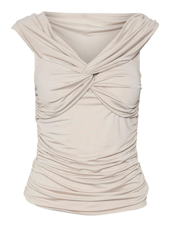Vero Moda Vero Moda Majica 10296078 Écru Regular Fit