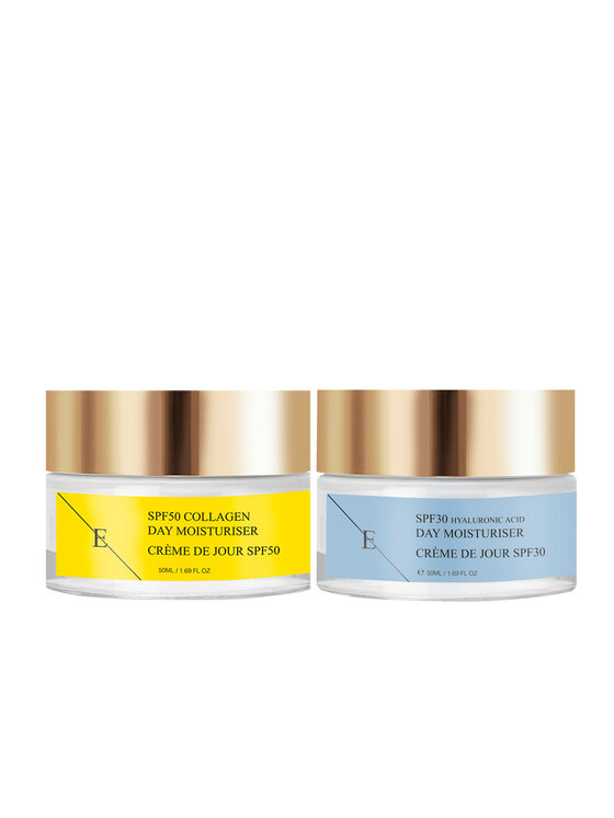 Krem na dzień Erthskin London, Krem na dzień z kwasem hialuronowym SPF 30 + Krem na dzień z kolagenem SPF 50
