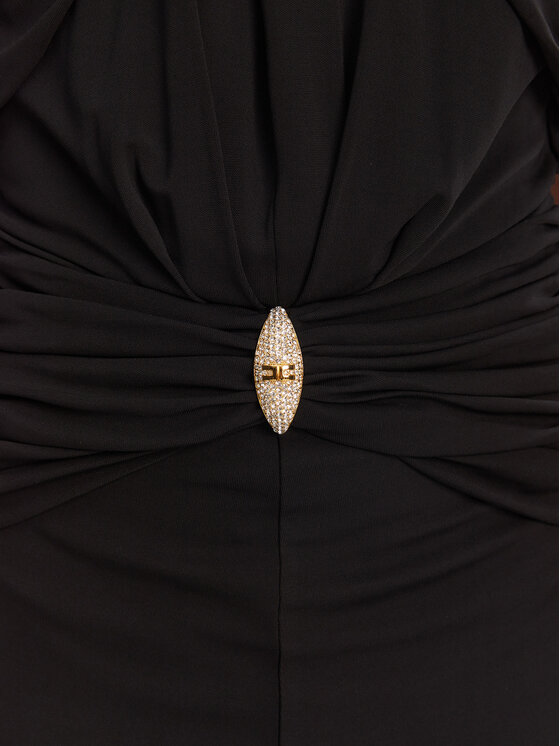 Elisabetta Franchi Elisabetta Franchi Sukienka koktajlowa AB-719-52E2-V560 Czarny Regular Fit