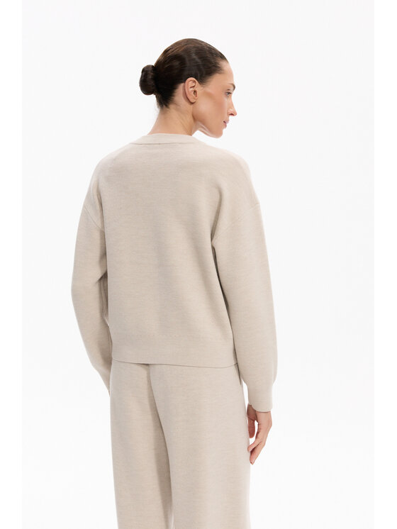 Deni Cler Milano Deni Cler Milano Bluza T-DC-W257-F5-90-81-1 Beżowy Regular Fit
