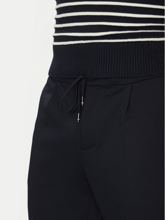 Tommy Hilfiger Tommy Hilfiger Kalhoty z materiálu Punto MW0MW39197 Tmavomodrá Regular Fit
