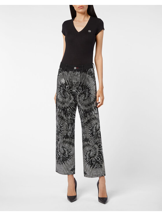 PHILIPP PLEIN PHILIPP PLEIN Jeansy 5071 Czarny Wide Leg