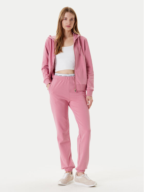 Guess Guess Mikina O5RQ01 KCO31 Ružová Regular Fit