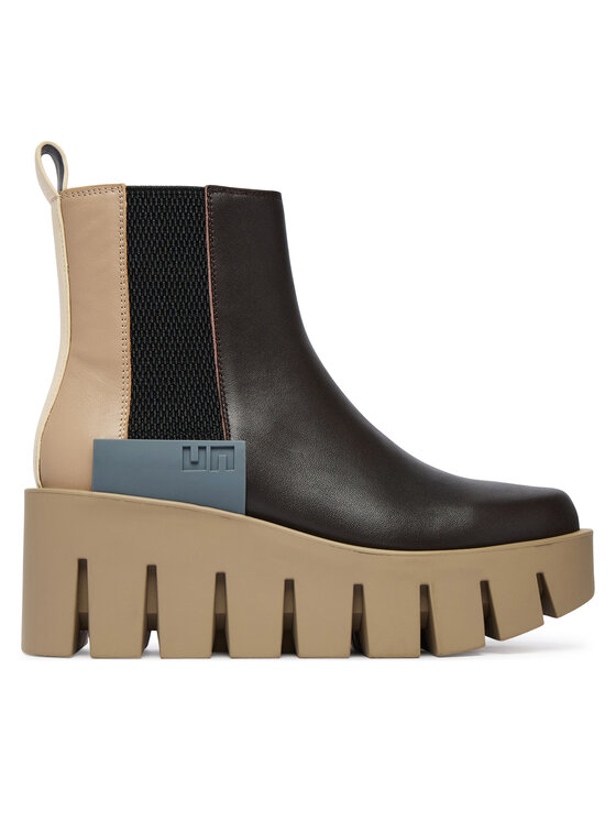 United Nude United Nude Botki Grip Chelsea LO V 1103216116 Brązowy ciemny
