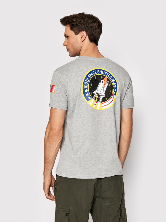 Alpha Industries Alpha Industries T-Shirt Space Shuttle 176507 Szary Regular Fit