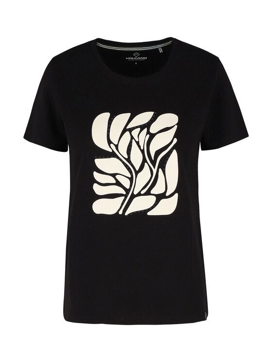 Volcano Volcano T-Shirt T-MYKONOS Czarny Regular Fit
