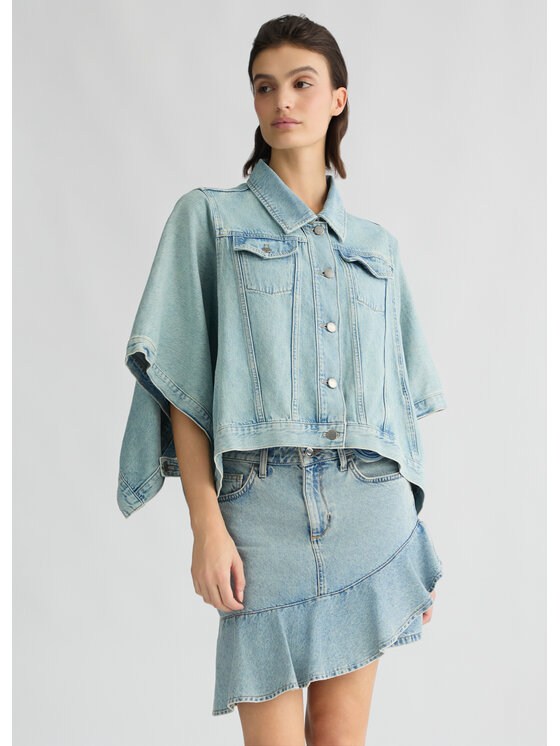 Kurtka jeansowa, rozmiar XL, Błękitny, UA5251D428678871