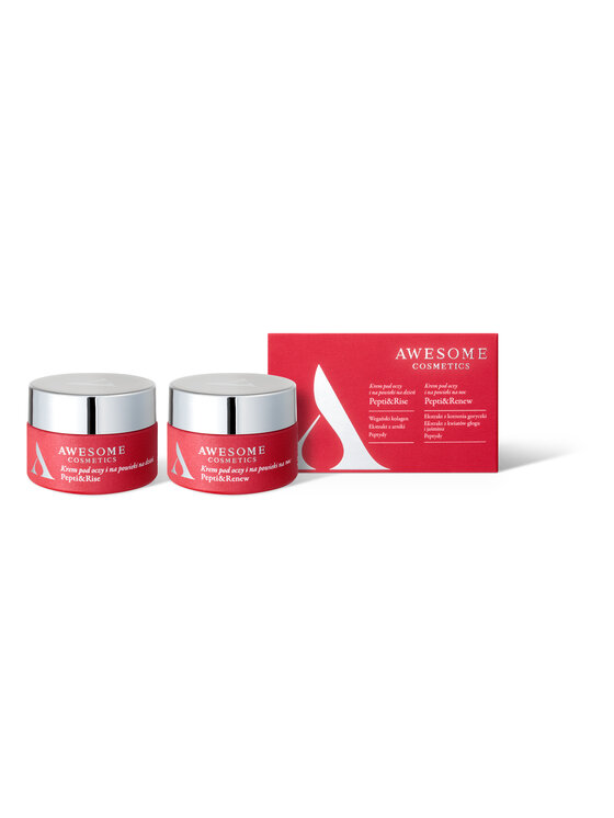 Awesome Cosmetics Awesome Cosmetics Zestaw kremów pod oczy i na powieki dzień/noc Pepti&Rise i Pepti&Renew Krem pod oczy