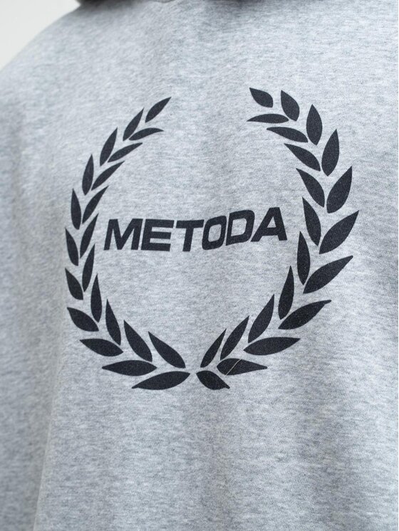 Metoda Sport Metoda Sport Bluza Bluza Z Kapturem Oversize Męska Szara Metoda Sport Laur L Szary Regular Fit