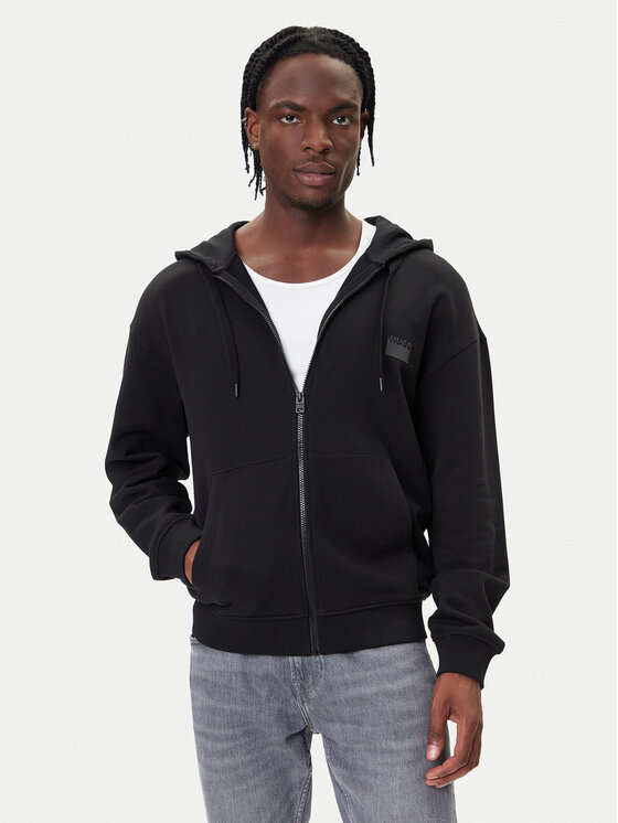 HUGO HUGO Bluză Delastomer 50546874 Negru Relaxed Fit
