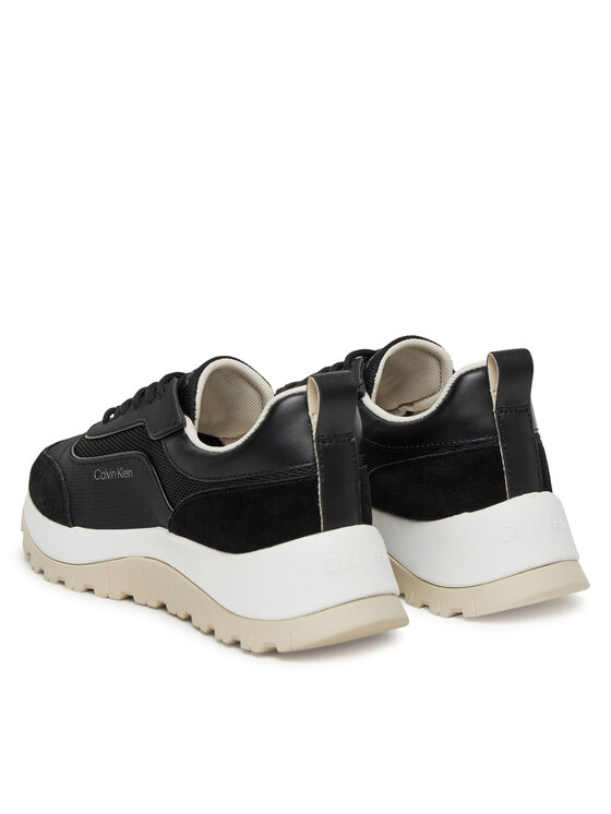 Calvin Klein Calvin Klein Laisvalaikio batai Runner Lace Up Mesh Mix HW0HW02487 Juoda