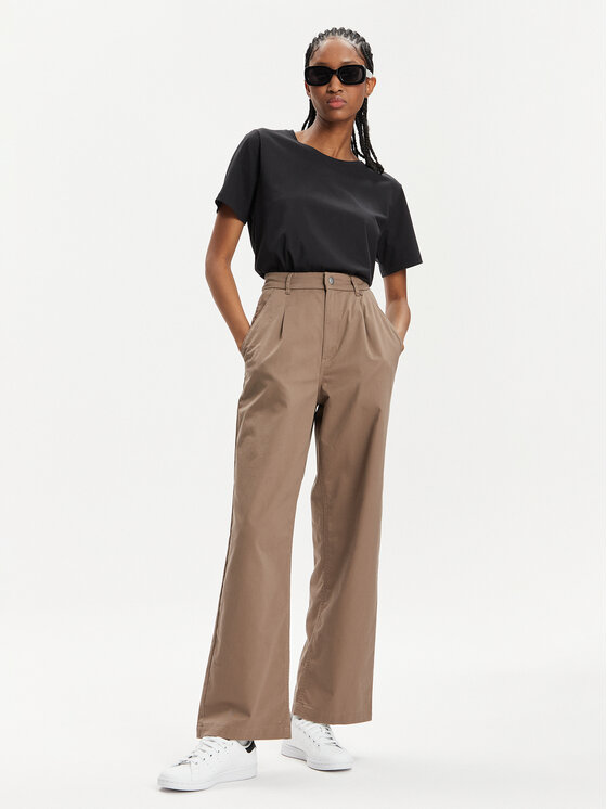 Converse Converse Medžiaginės kelnės 10026054-A02 Smėlio Wide Leg