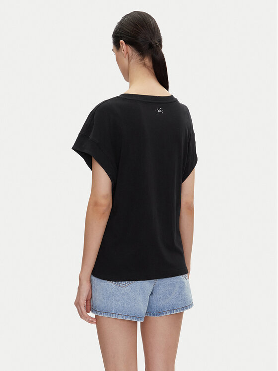 Pepe Jeans Pepe Jeans T-Shirt Lira PL505996 Černá Regular Fit