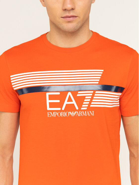 EA7 Emporio Armani EA7 Emporio Armani T-Shirt 3HPT34 PJ02Z 1686 Pomarańczowy Regular Fit
