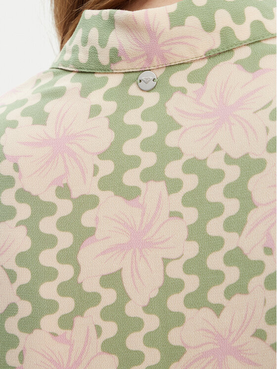 Roxy Roxy Πουκάμισο Beach Nostalgia ERJWT03665 Πράσινο Regular Fit