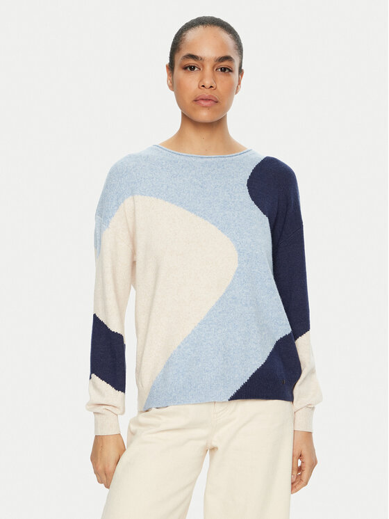 Olsen Sveter 11004260 Modrá Regular Fit