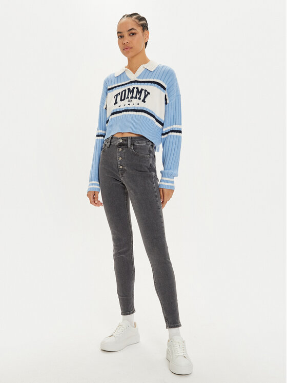 Tommy Jeans Tommy Jeans Traperice Sylvia DW0DW19531 Siva Skinny Fit