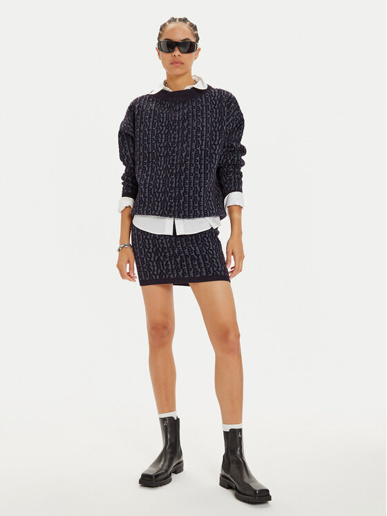 Patrizia Pepe Patrizia Pepe Sweter 2K0268 K210 Granatowy Regular Fit
