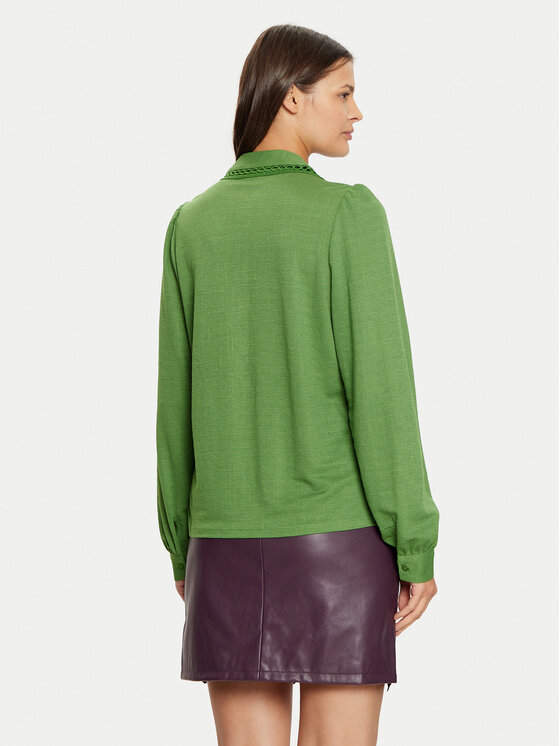 Vila Vila Camicia Carmena 14102290 Verde Regular Fit